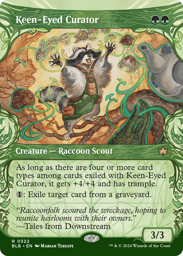 Keen-Eyed Curator (BLB-322) - Bloomburrow: (Showcase) (Borderless) Foil