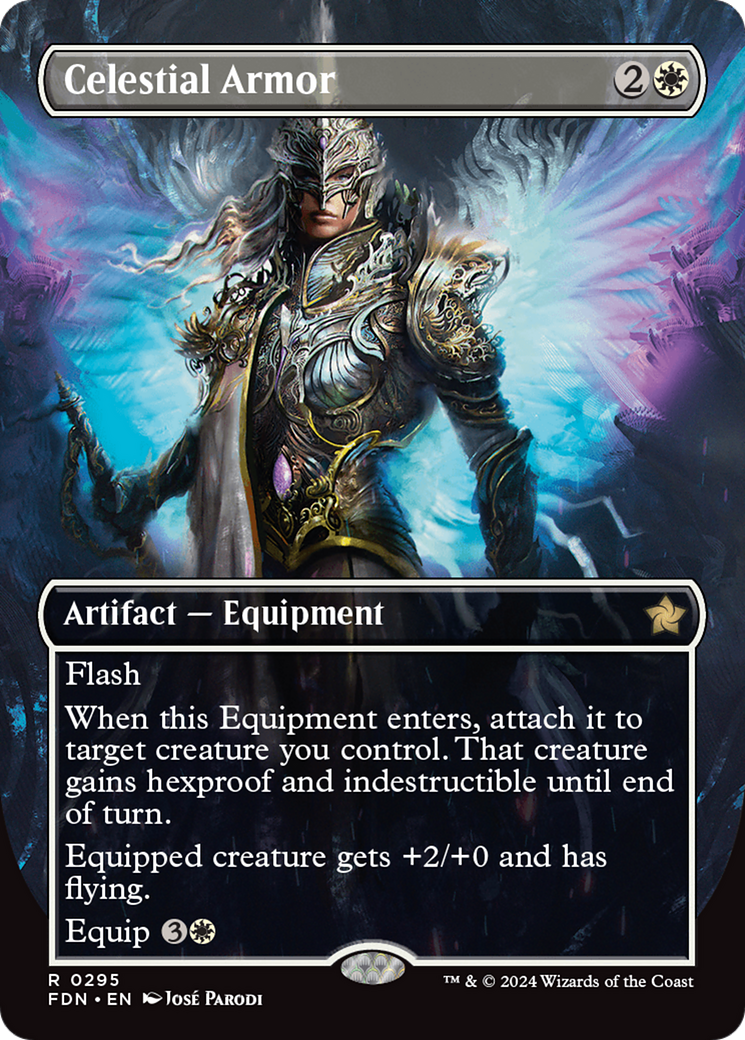Celestial Armor (Borderless) (FDN-295) - Foundations (Borderless) Foil