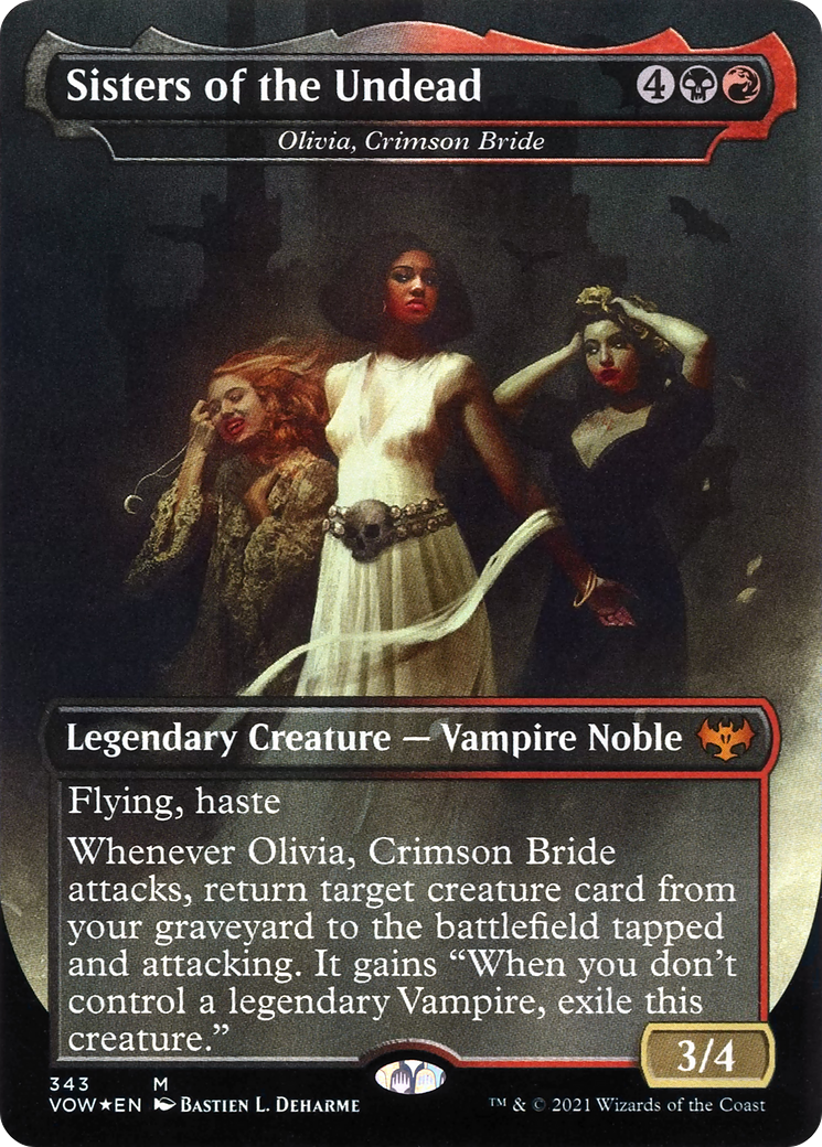 Olivia, Crimson Bride (VOW-343) - Innistrad: Crimson Vow / Sisters of the Undead (Borderless)