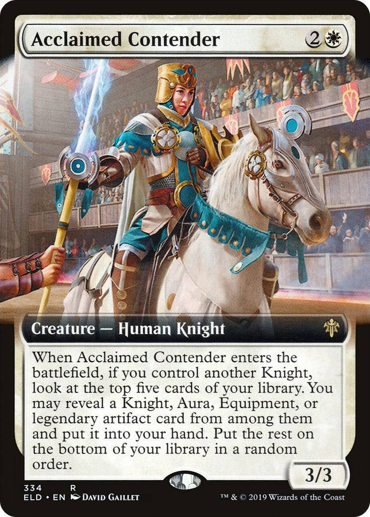 Acclaimed Contender (ELD-334) - Throne of Eldraine: (Extended Art) Foil