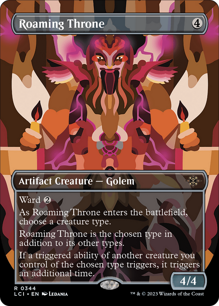 Roaming Throne (LCI-344) - The Lost Caverns of Ixalan (Borderless) Foil