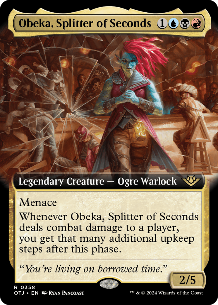 Obeka, Splitter of Seconds (OTJ-358) - Outlaws of Thunder Junction: (Extended Art) Foil