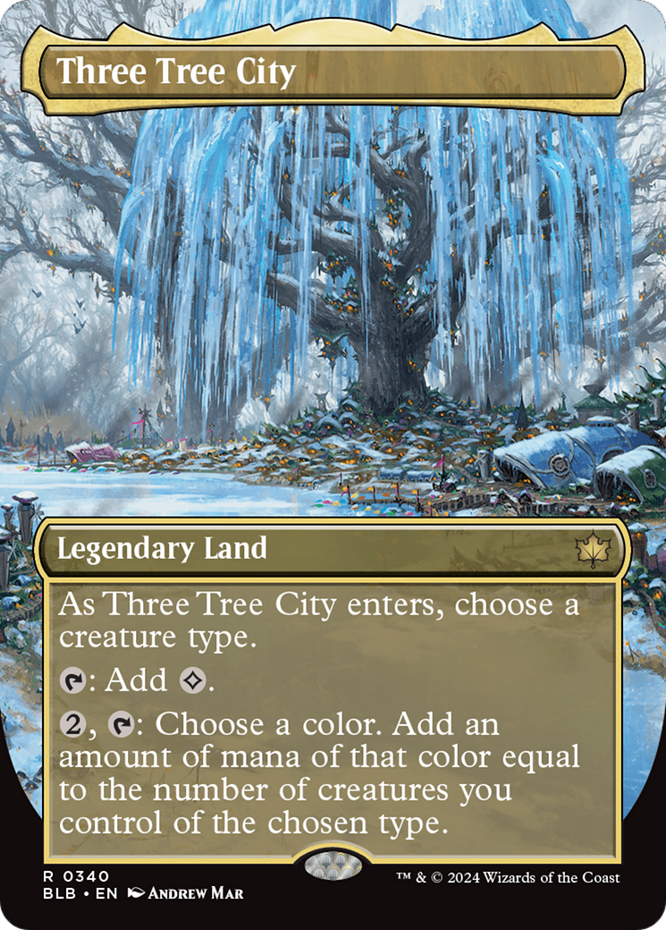 Three Tree City (BLB-340) - Bloomburrow (Borderless) Foil