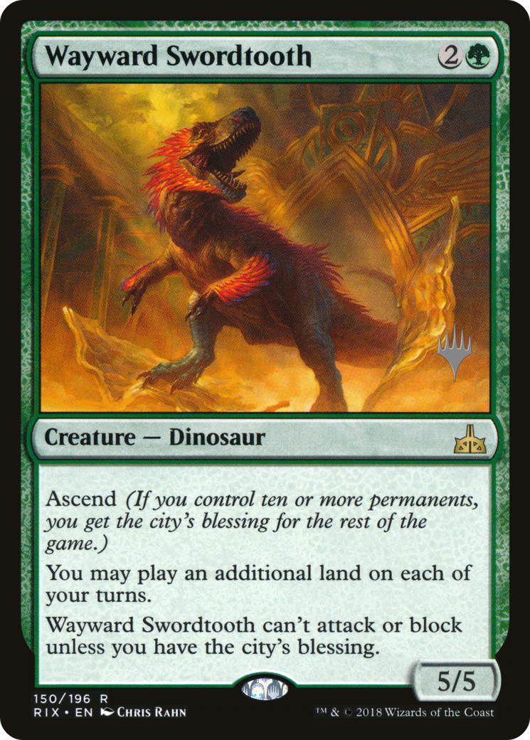 Wayward Swordtooth (PPM20-150) - Rivals of Ixalan Promos