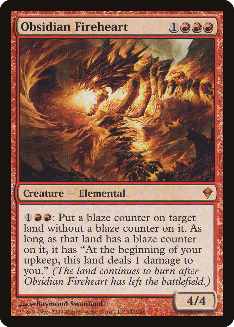 Obsidian Fireheart (ZEN-140) - Zendikar Foil