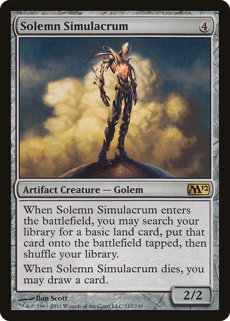 Solemn Simulacrum (M12-217) - Magic 2012 Foil