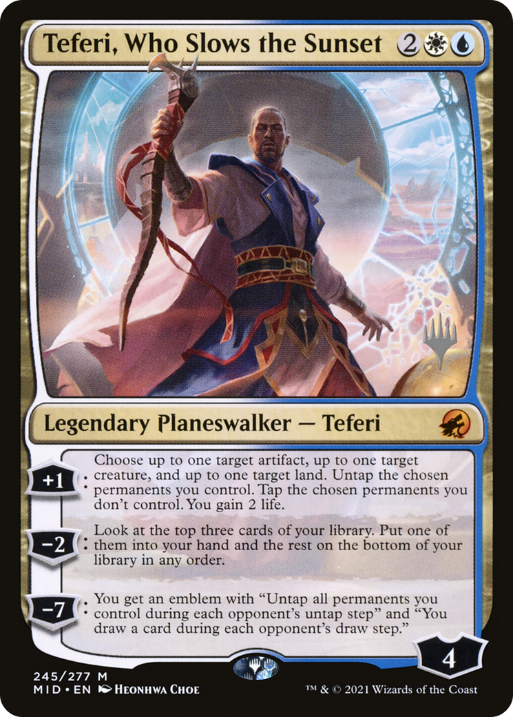 Teferi, Who Slows the Sunset (PPMID-245P) - Innistrad: Midnight Hunt Promos Foil