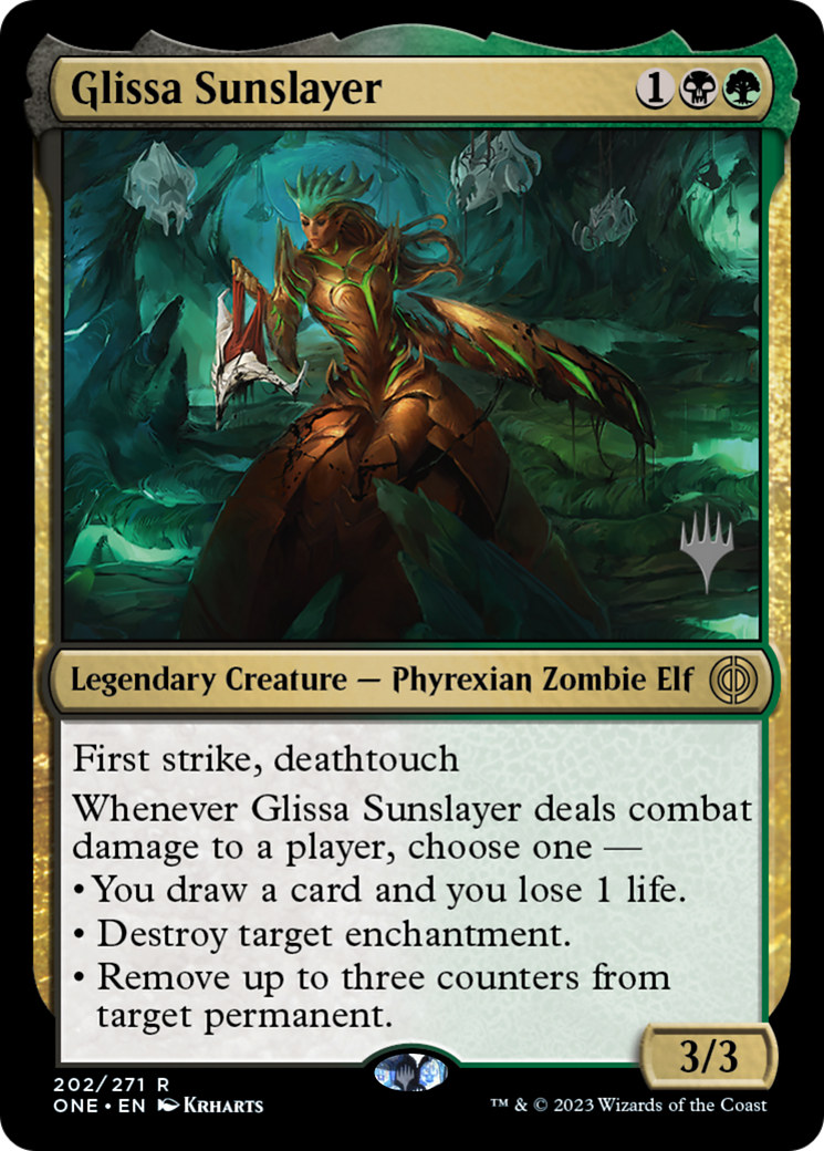 Glissa Sunslayer (PPONE-202P) - Phyrexia: All Will Be One Promos Foil