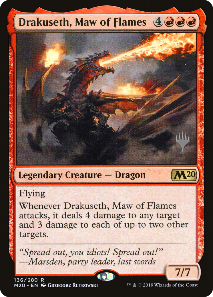 Drakuseth, Maw of Flames (PPM20-136P) - Core Set 2020 Promos Foil