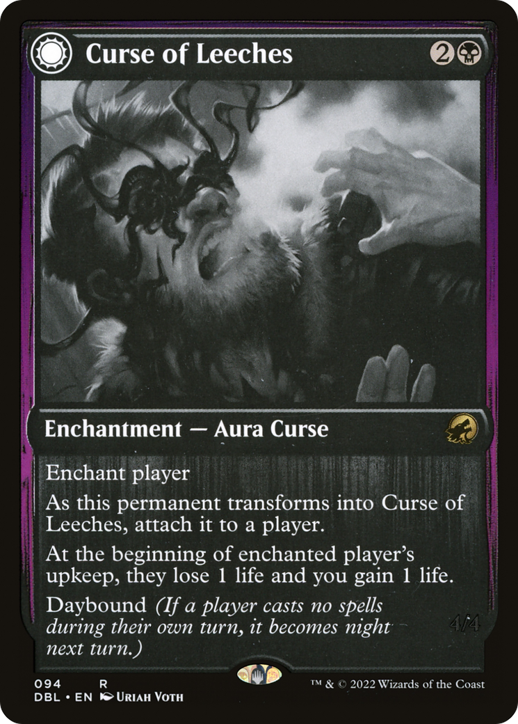 Curse of Leeches // Leeching Lurker (DBL-094) - Innistrad: Double Feature: (Double Faced Transform) Foil