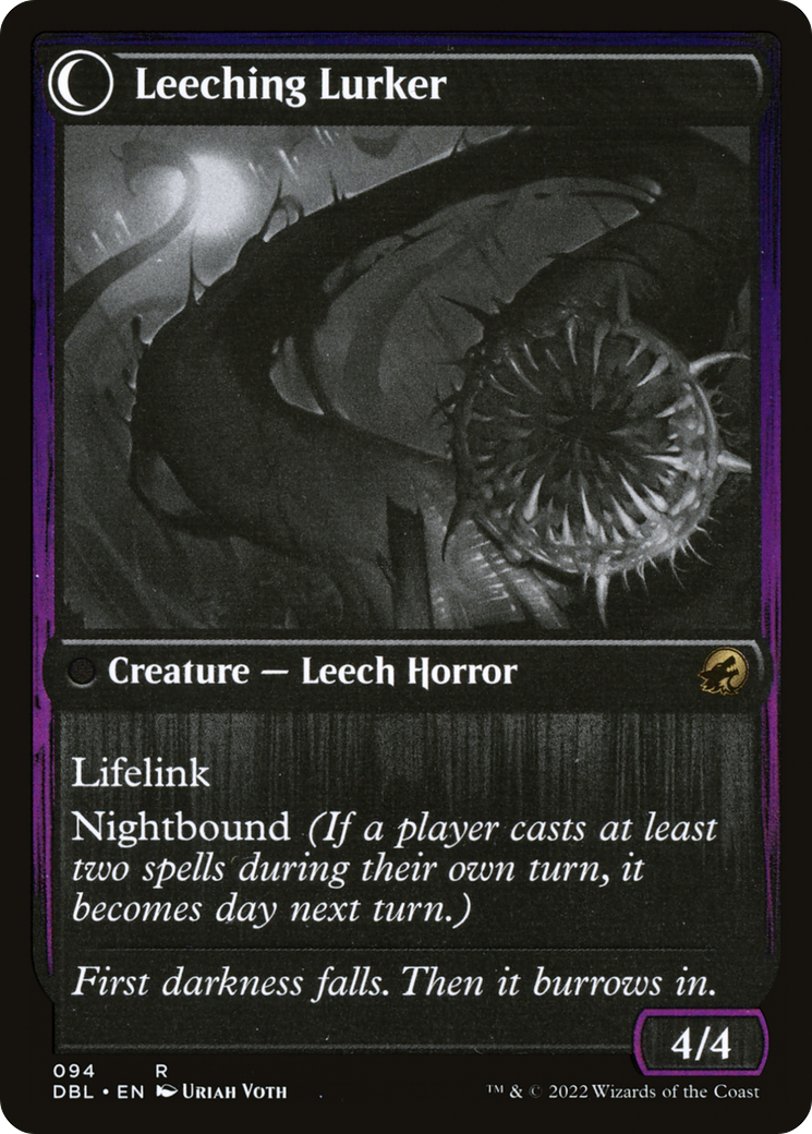 Curse of Leeches // Leeching Lurker (DBL-094) - Innistrad: Double Feature: (Double Faced Transform) Foil