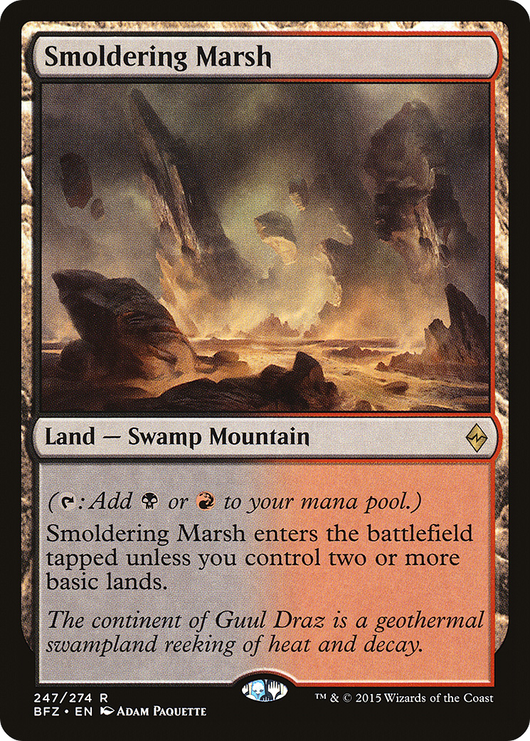 Smoldering Marsh (BFZ-247) - Battle for Zendikar Foil
