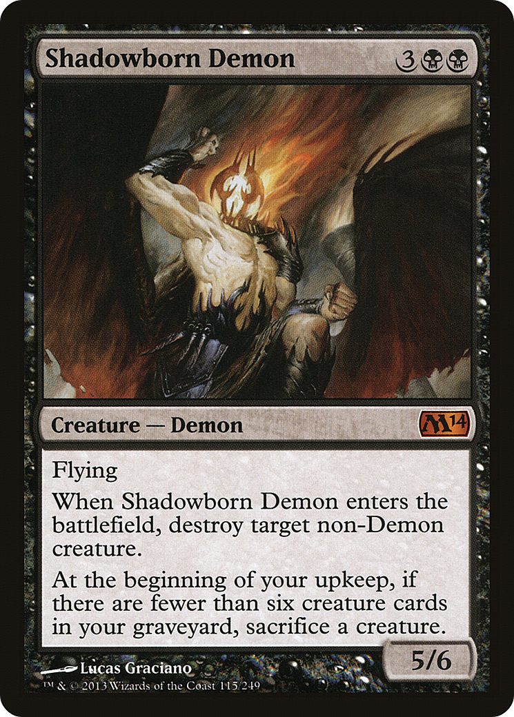 Shadowborn Demon (M14-115) - Magic 2014 Foil