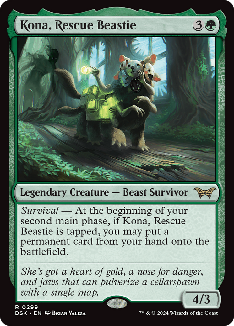Kona, Rescue Beastie (DSK-299) - Duskmourn: House of Horror Foil