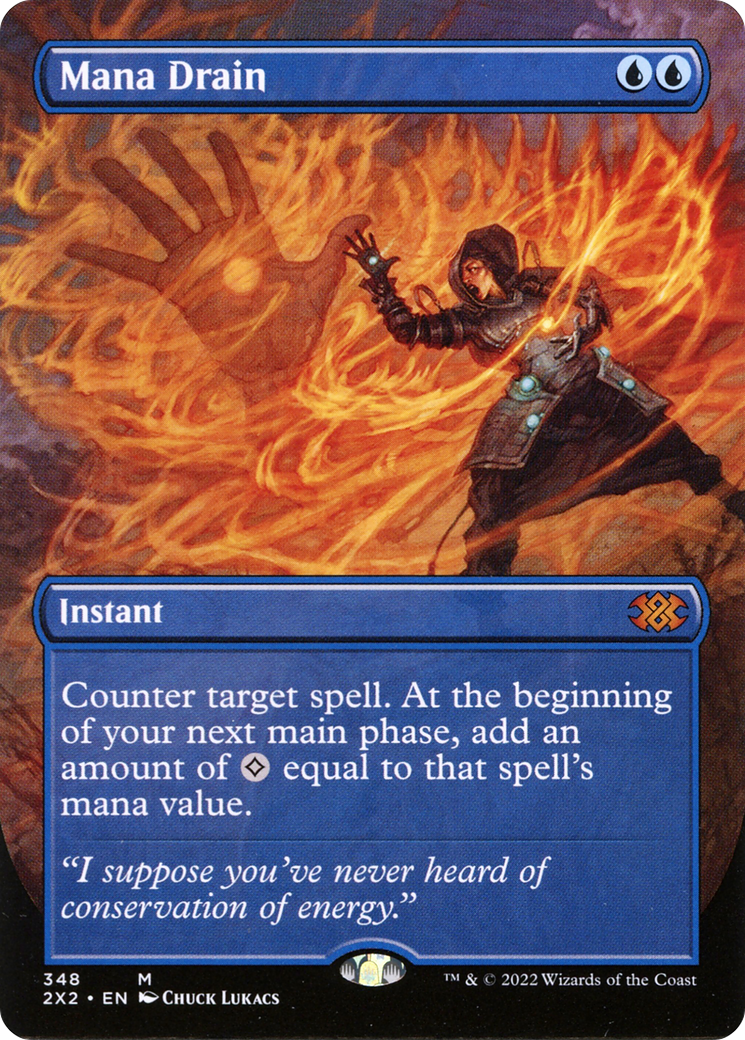 Mana Drain (2X2-348) - Double Masters 2022 (Borderless) Foil