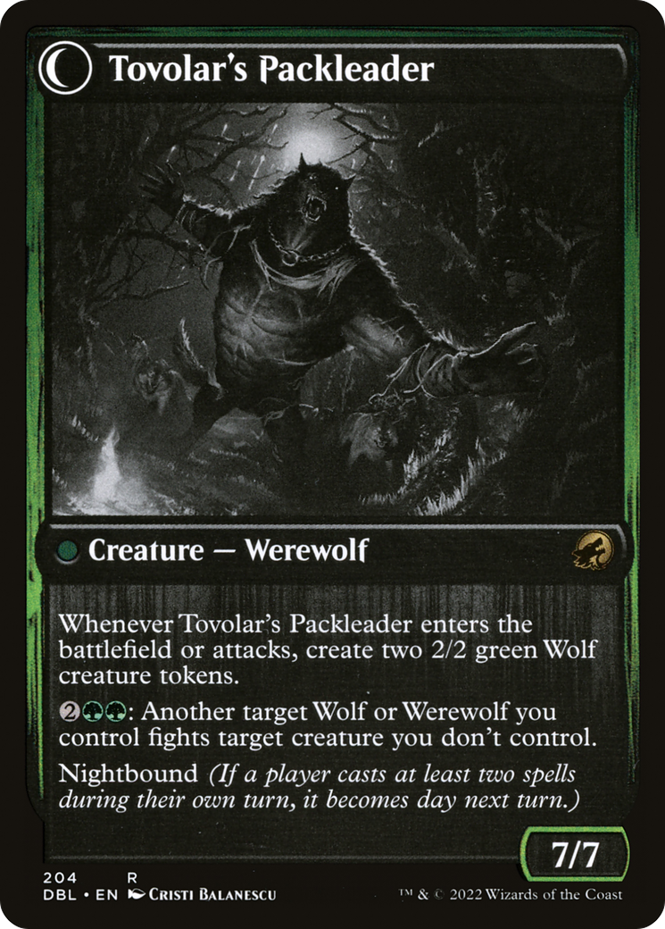 Tovolar's Huntmaster // Tovolar's Packleader (DBL-204) - Innistrad: Double Feature: (Double Faced Transform) Foil