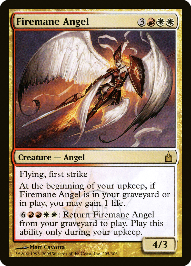 Firemane Angel (RAV-205) - Ravnica: City of Guilds Foil