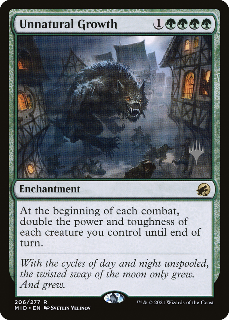 Unnatural Growth (PPMID-206) - Innistrad: Midnight Hunt Promos Foil
