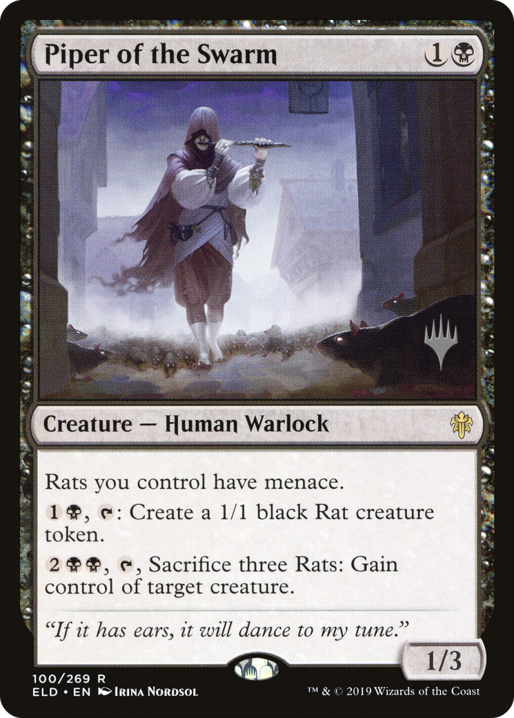 Piper of the Swarm (PPELD-100) - Throne of Eldraine Promos