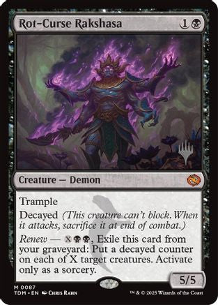 Rot-Curse Rakshasa (PPTDM-087) - Promo Pack: Tarkir: Dragonstorm Foil