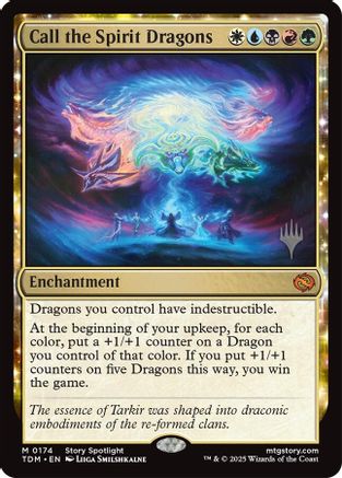 Call the Spirit Dragons (PPTDM-174) - Promo Pack: Tarkir: Dragonstorm Foil