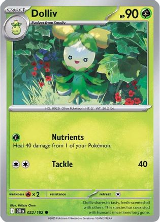 Dolliv 022 - Reverse Holofoil SV10 Destined Rivals - Common
