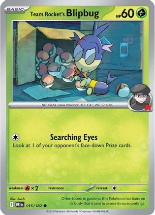 Team Rocket's Blipbug 015 - Reverse Holofoil SV10 Destined Rivals - Common