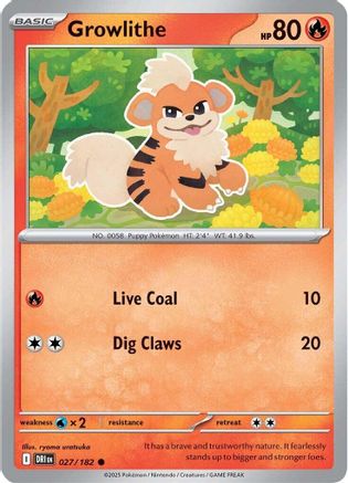 Growlithe 027 SV10 Destined Rivals - Common