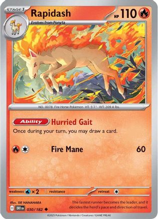 Rapidash 030/182 SV10 Destined Rivals - Uncommon