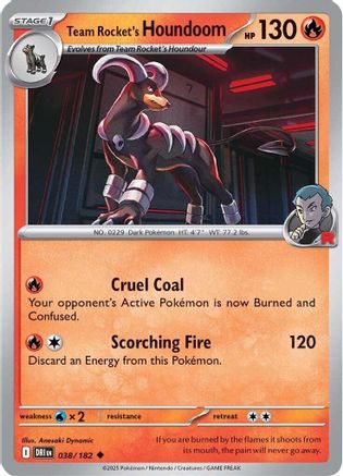 Team Rocket's Houndoom 038/182 SV10 Destined Rivals - Uncommon