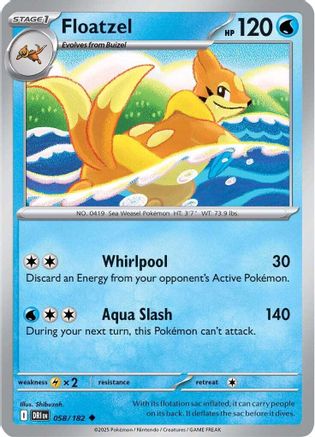 Floatzel 058 SV10 Destined Rivals - Uncommon