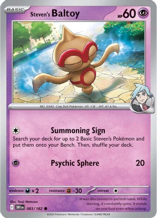 Steven's Baltoy 083 SV10 Destined Rivals - Common
