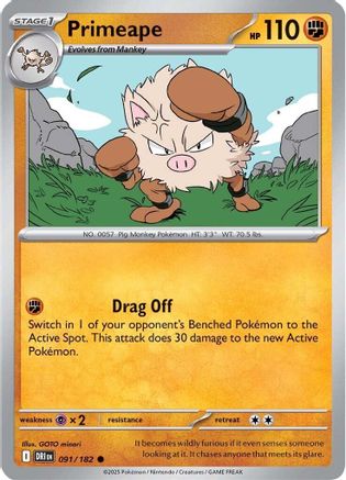 Primeape 091 SV10 Destined Rivals - Common