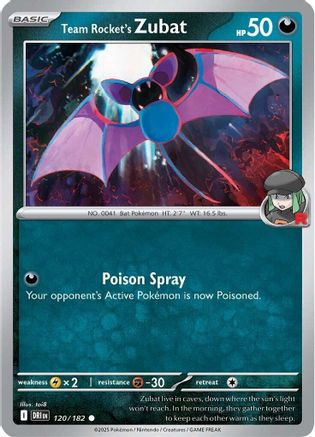 Team Rocket's Zubat 120 SV10 Destined Rivals - Common