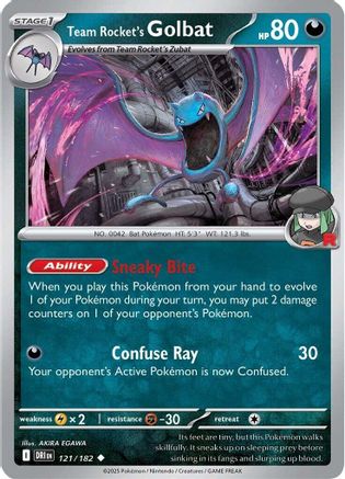 Team Rocket's Golbat 121 SV10 Destined Rivals - Uncommon