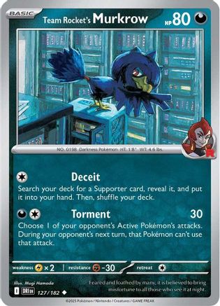 Team Rocket's Murkrow 127/182 SV10 Destined Rivals - Uncommon