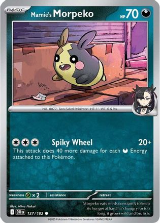 Marnie's Morpeko 137 SV10 Destined Rivals - Common
