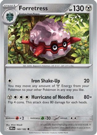 Forretress 140 - Reverse Holofoil SV10 Destined Rivals - Uncommon