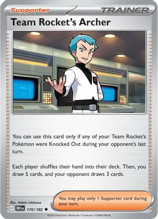 Team Rocket's Archer 170/182 - Reverse Holofoil SV10 Destined Rivals - Uncommon