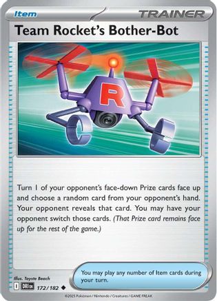 Team Rocket's Bother-Bot 172 - Reverse Holofoil SV10 Destined Rivals - Uncommon