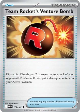 Team Rocket's Venture Bomb 179 SV10 Destined Rivals - Uncommon