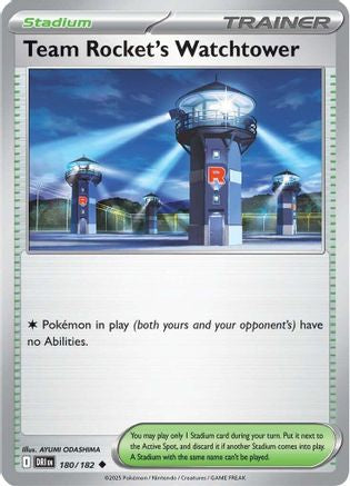 Team Rocket's Watchtower 180 - Reverse Holofoil SV10 Destined Rivals - Uncommon