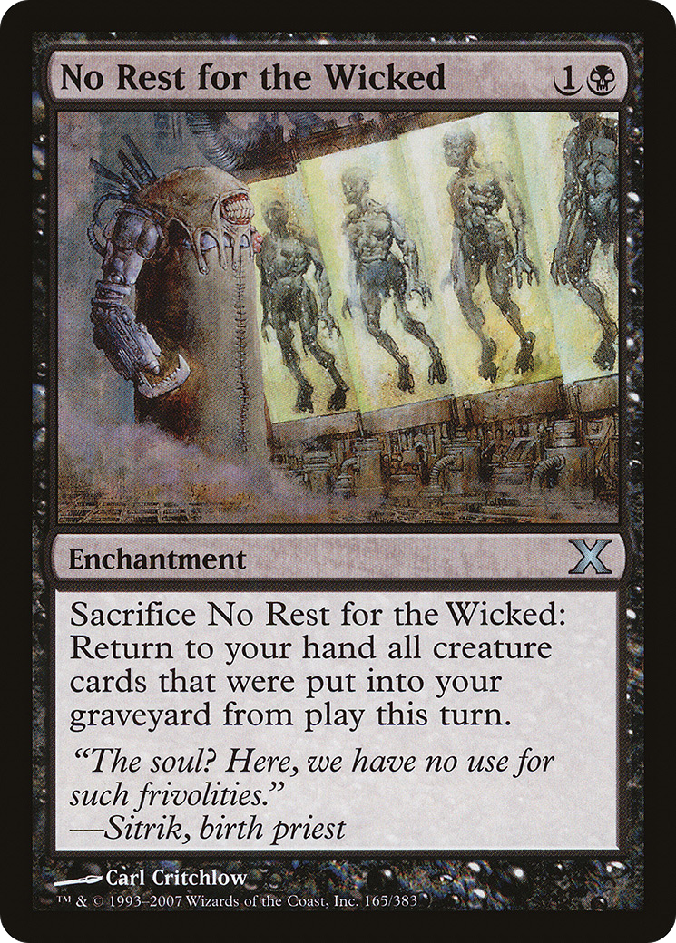 No Rest for the Wicked (10E-165) - Tenth Edition Foil