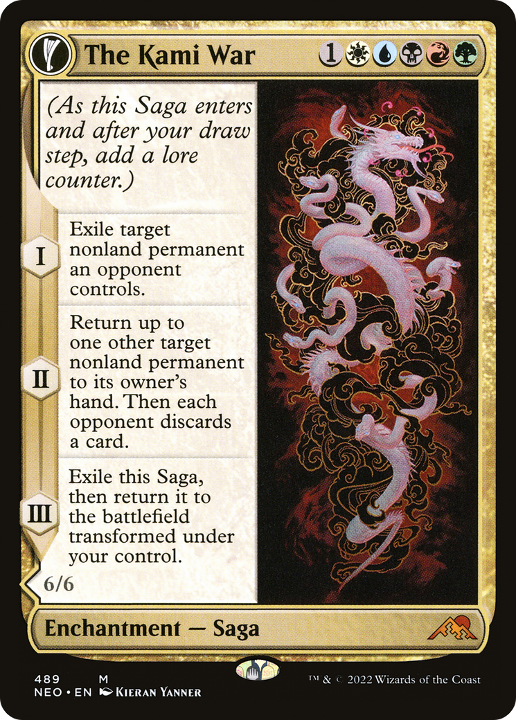 The Kami War // O-Kagachi Made Manifest (NEO-489) - Kamigawa: Neon Dynasty: (Extended Art, fandfc, enchantment)