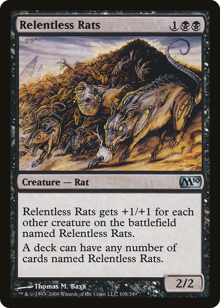 Relentless Rats (M10-108) - Magic 2010 Foil