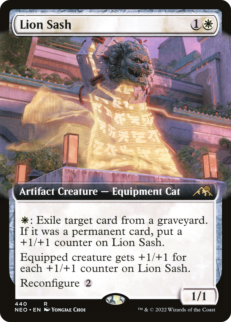 Lion Sash (NEO-440) - Kamigawa: Neon Dynasty: (Extended Art) Foil
