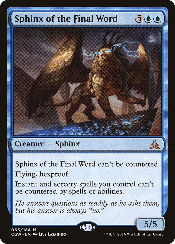 Sphinx of the Final Word (OGW-063) - Oath of the Gatewatch Foil