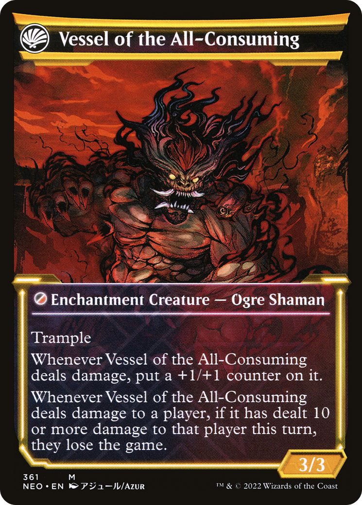 Hidetsugu Consumes All // Vessel of the All-Consuming (NEO-361) - Kamigawa: Neon Dynasty: (Showcase, fandfc) Foil