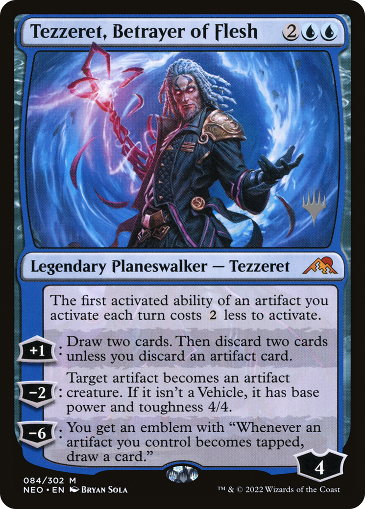 Tezzeret, Betrayer of Flesh (PPNEO-084) - Kamigawa: Neon Dynasty Promos