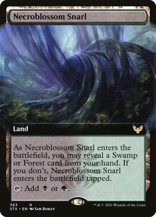 Necroblossom Snarl (STX-363) - Strixhaven: School of Mages: (Extended Art)
